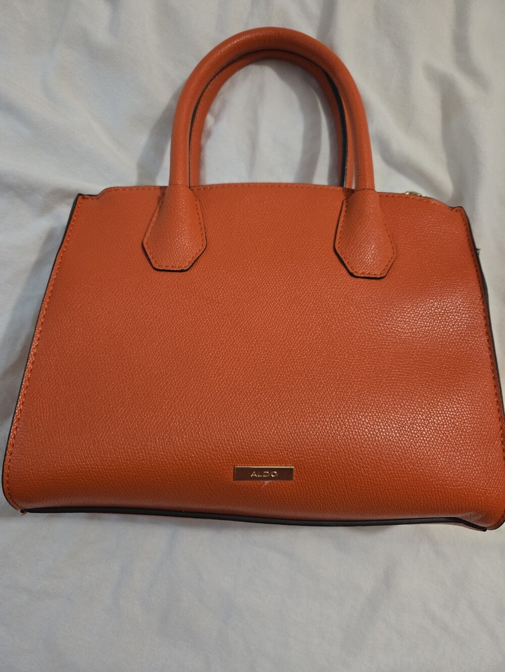 ALDO Orange Pebbled Top-Handle Satchel